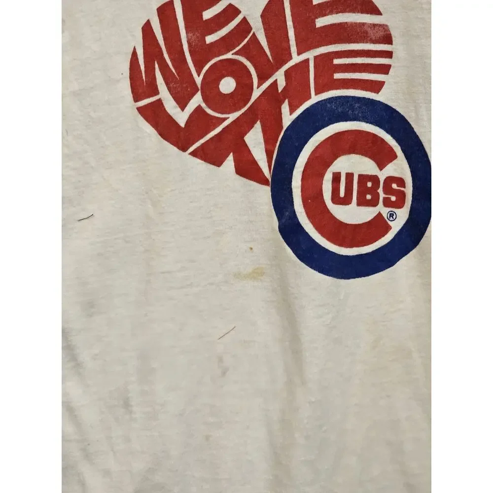 Vintage 1980 Chicago Cubs T-Shirt Signed Autographed Sportswear 1981...